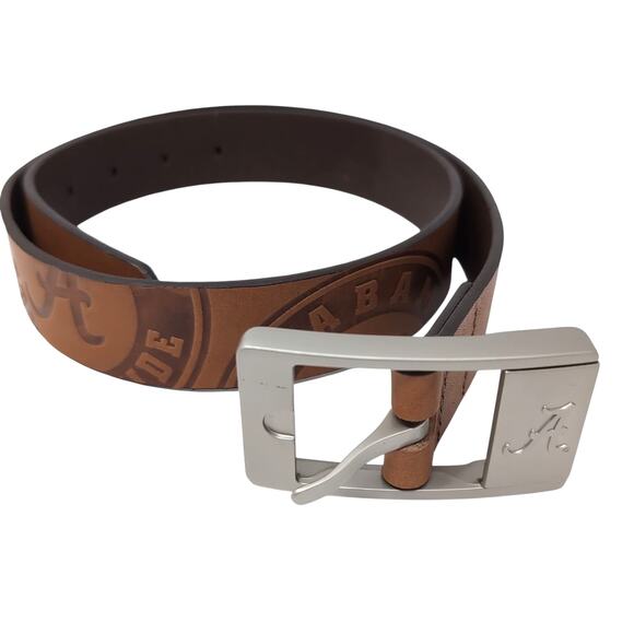 Alabama Crimson Tide Genuine Leather Belt Mens Size 32 Eagles Wings NEW NWOT